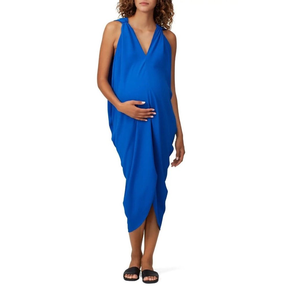 Hatch Amira Royal Blue Maternity Caftan Beautiful Dress Dry Cleaned One Size